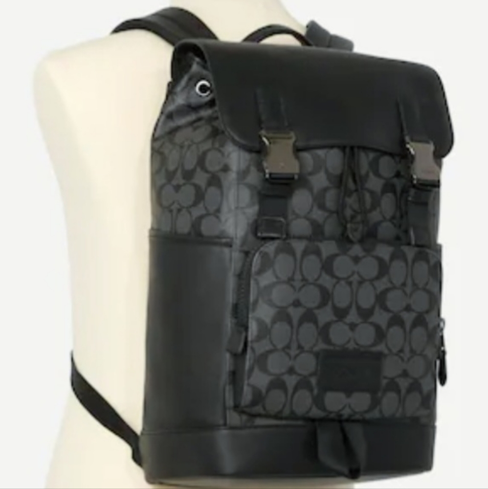 Coach Track Backpack in Signature Canvas